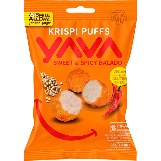 YAVA Krispi Puffs Sweet & Spicy Balado 35g - Cutprice Online
