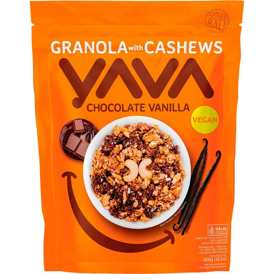 YAVA Granola with Cashews Chocolate Vanilla 400g YAVA