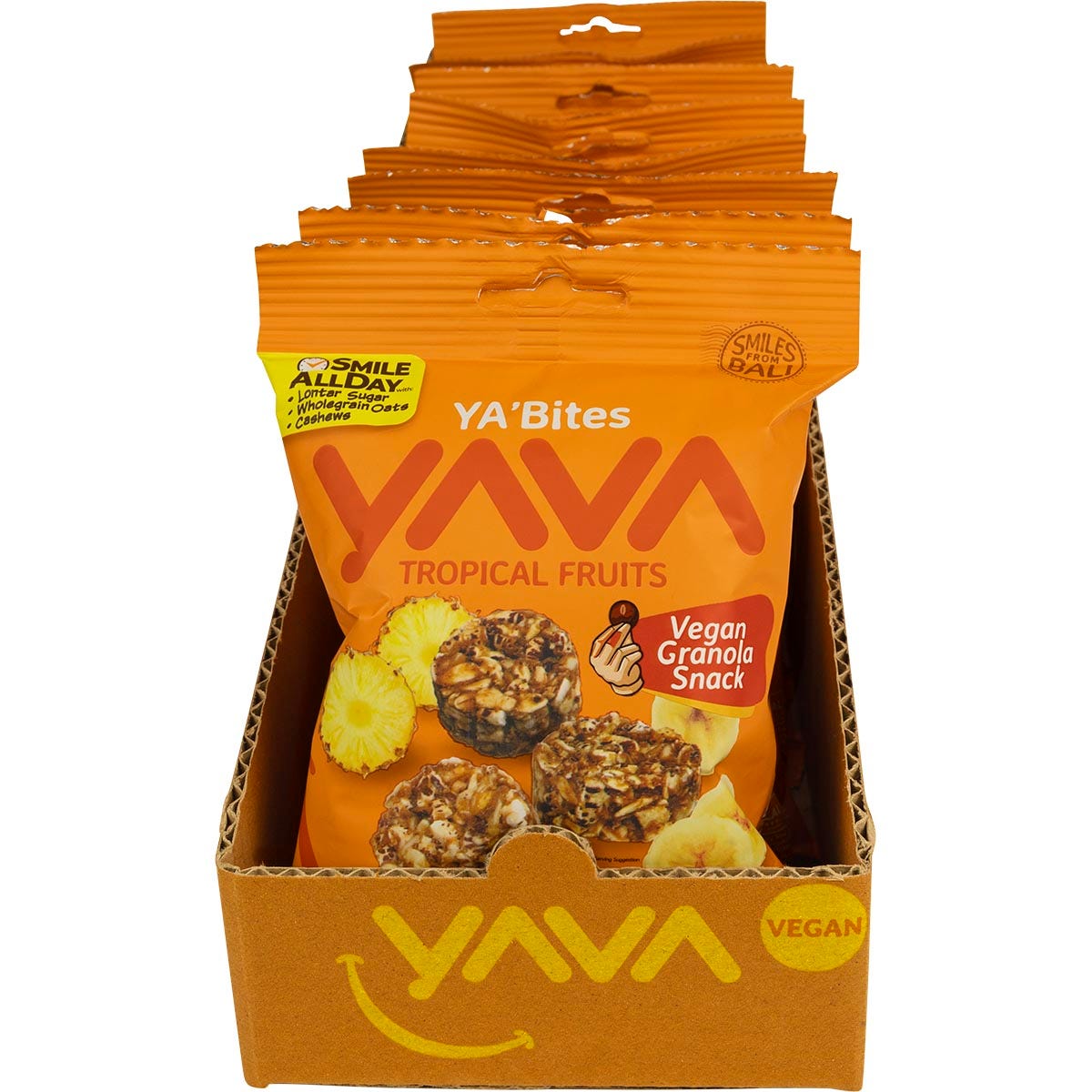 YAVA YA'Bites Granola Snack Tropical Fruits 8x35g