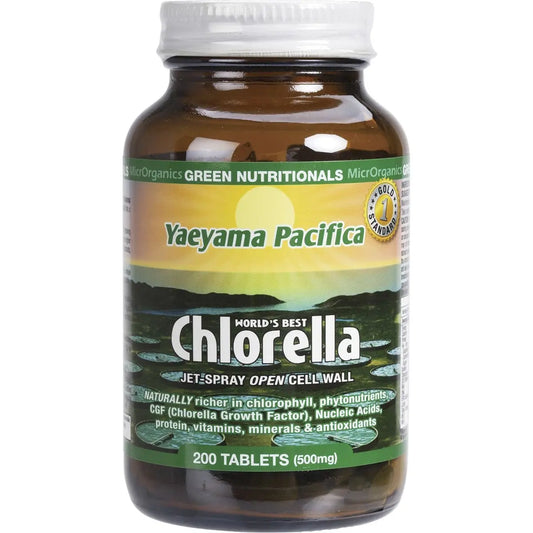 Green Nutritionals Yaeyama Pacifica Chlorella Tablets (500mg) 200 GREEN NUTRITIONALS