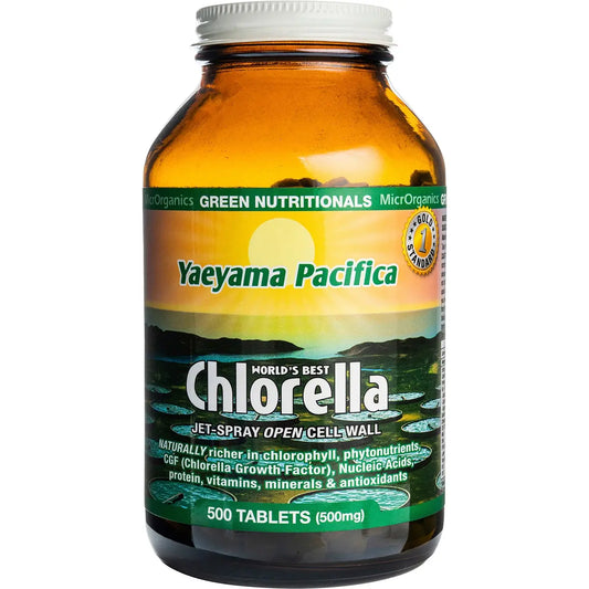 GREEN NUTRITIONALS Yaeyama Pacifica Chlorella Tablets (500mg) 500 GREEN NUTRITIONALS