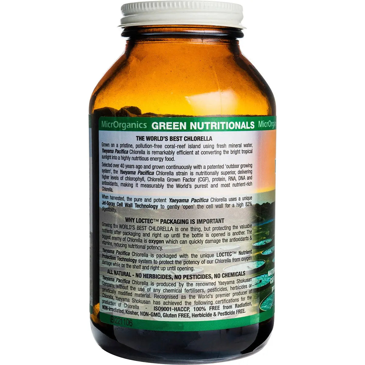 GREEN NUTRITIONALS Yaeyama Pacifica Chlorella Tablets (500mg) 500 GREEN NUTRITIONALS