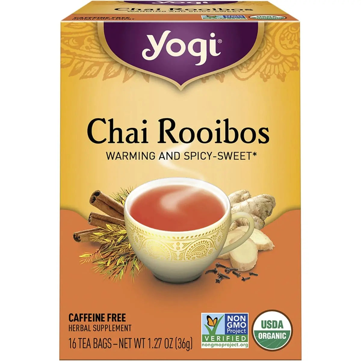 Yogi Tea Herbal Tea Bags Chai Rooibos 16pk YOGI TEA