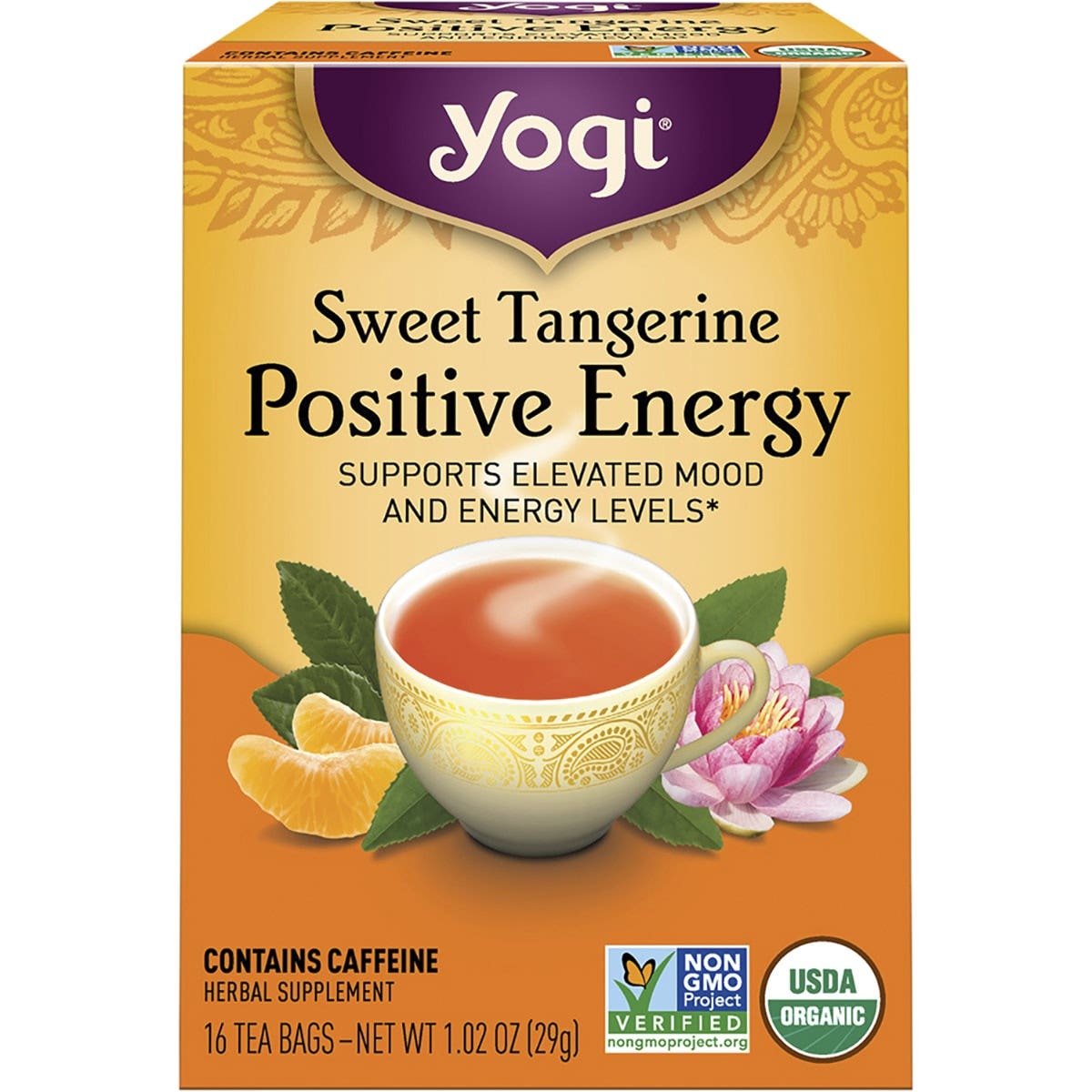 YOGI TEA Herbal Tea Bags Sweet Tangerine Positive Energy 16 - Cutprice Online