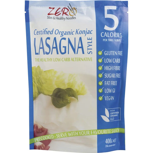 ZERO SLIM & HEALTHY Certified Organic Konjac Lasagna Style 400g ZERO