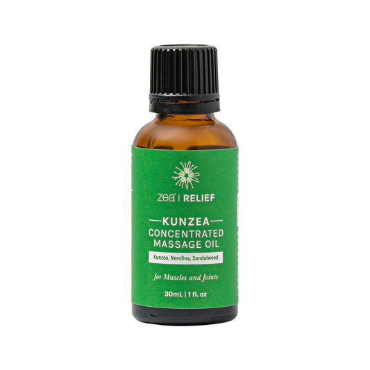 Zea Relief Kunzea Concentrated Massage Oil (Kunzea, Nerolina, Sandalwood) 30ml - Cutprice Online