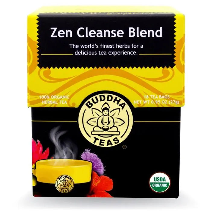 Buddha Teas Organic Herbal Tea Bags Zen Cleanse Blend 18 BUDDHA TEAS