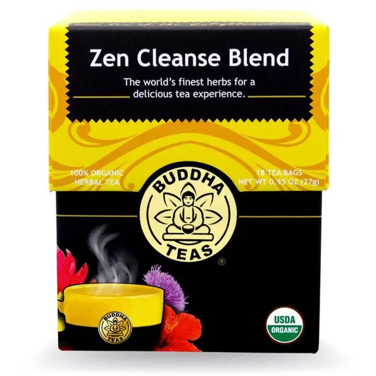 Buddha Teas Organic Herbal Tea Bags Zen Cleanse Blend 18 BUDDHA TEAS