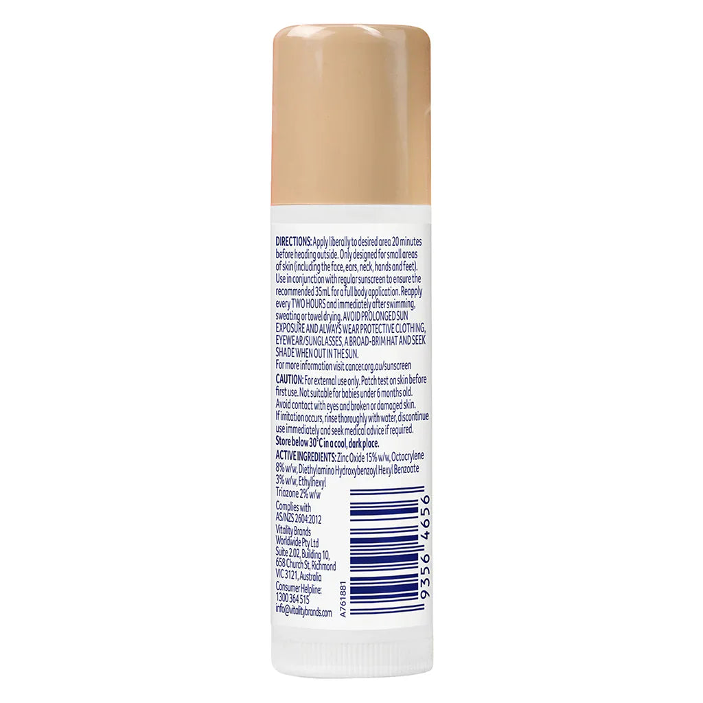 Cancer Council SPF 50+ Sport Zinc Stick Tinted 12g - Cutprice Online