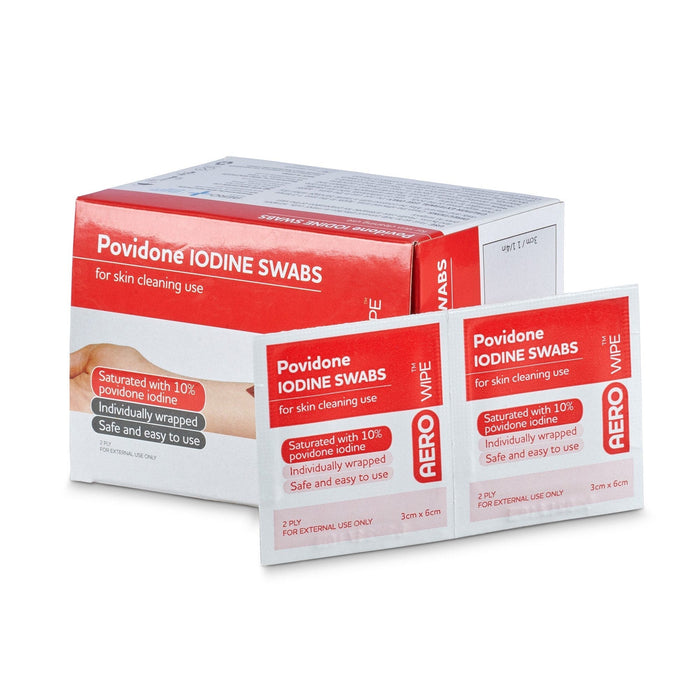 Aerowipe Povidone Iodine Swab 100 Pack - Cutprice Online