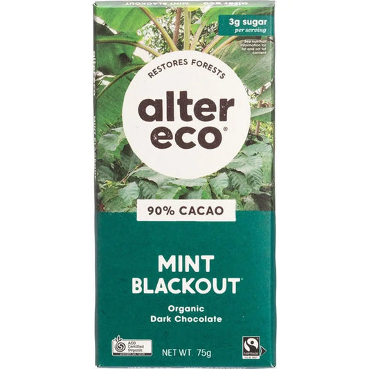 Alter Eco Chocolate (Organic) Dark Mint Blackout 12 Pack ALTER ECO