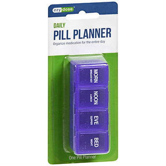 Ezy Dose Daily Pill Planner (4 Times A Day) - Assorted Colours - Cutprice Online