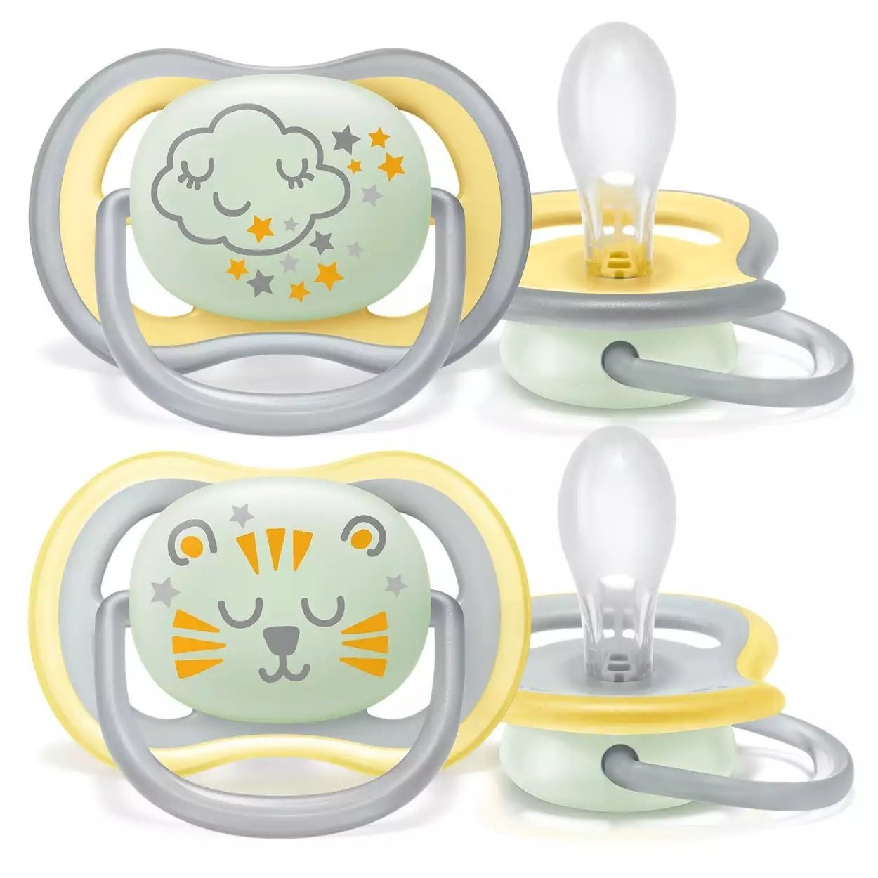 Avent Ultra Air Soother Nighttime Glow 18+ Months 2 Pack