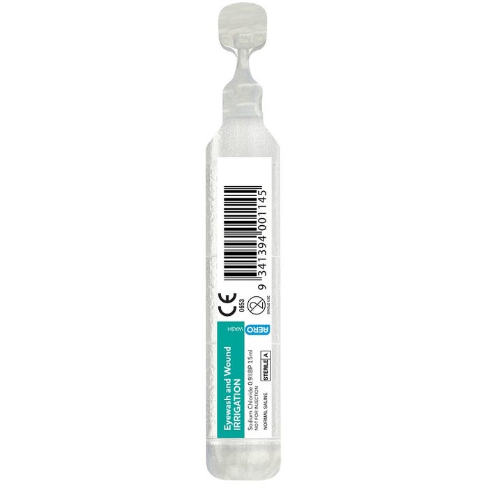 Aerowash Sodium Chloride Eyewash Ampoules 15ml 60 Pack - Cutprice Online
