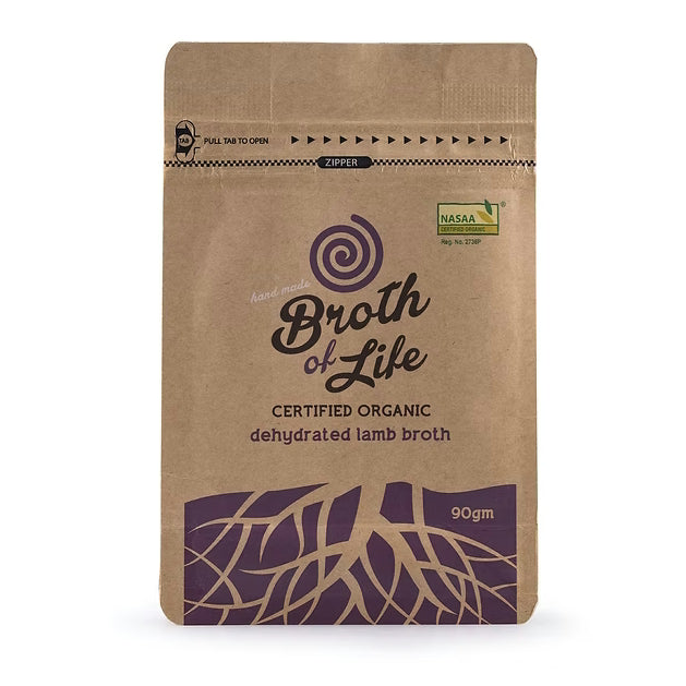 Broth Of Life Organic Dehydrated Lamb Broth Refill Satchel 90GM - Cutprice Online