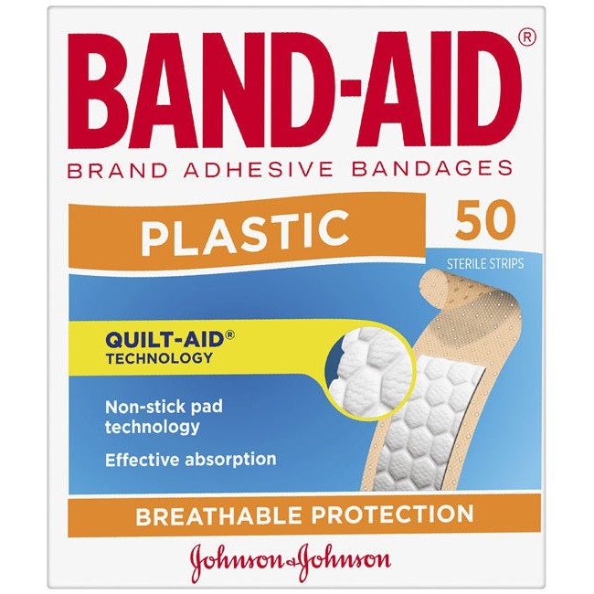 Band-aid Plastic Strips 50 Pack - Cutprice Online