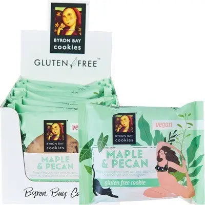 Byron Bay Cookies Gluten Free Cookies Maple & Pecan 60g 12 Pack BYRON BAY