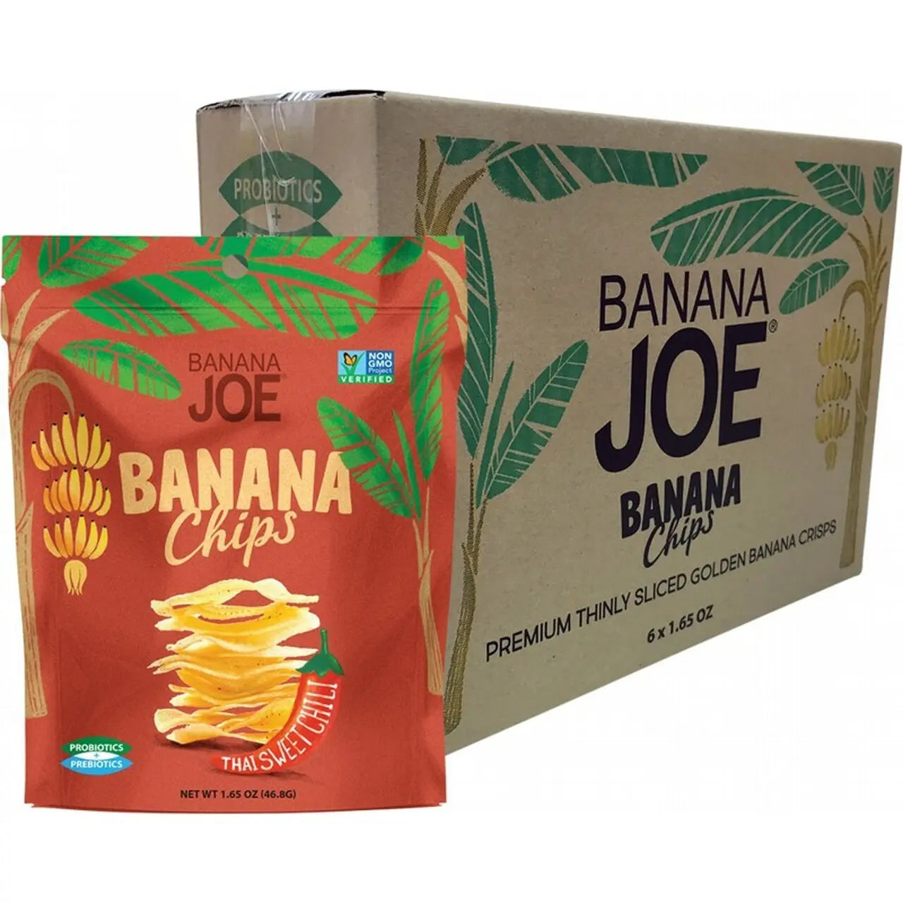 Banana Joe Banana Chips Thai Sweet Chili 46.8g 6 Pack BANANA JOE