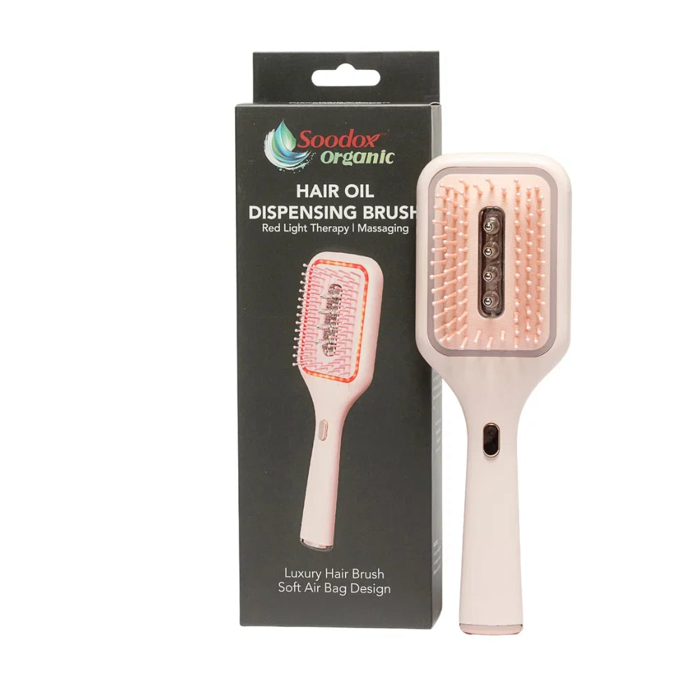 Soodox Organic Hair Oil Dispensing Brush Pink