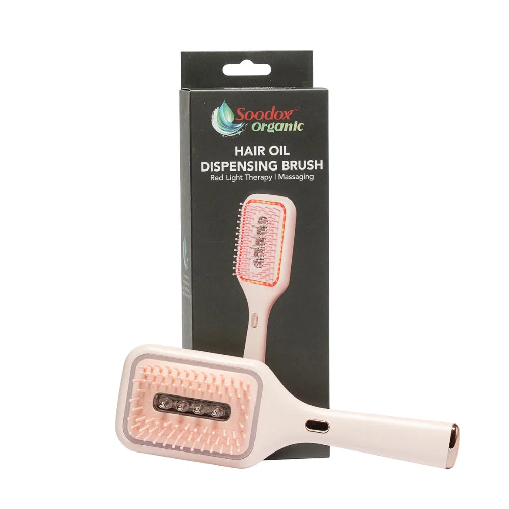 Soodox Organic Hair Oil Dispensing Brush Pink