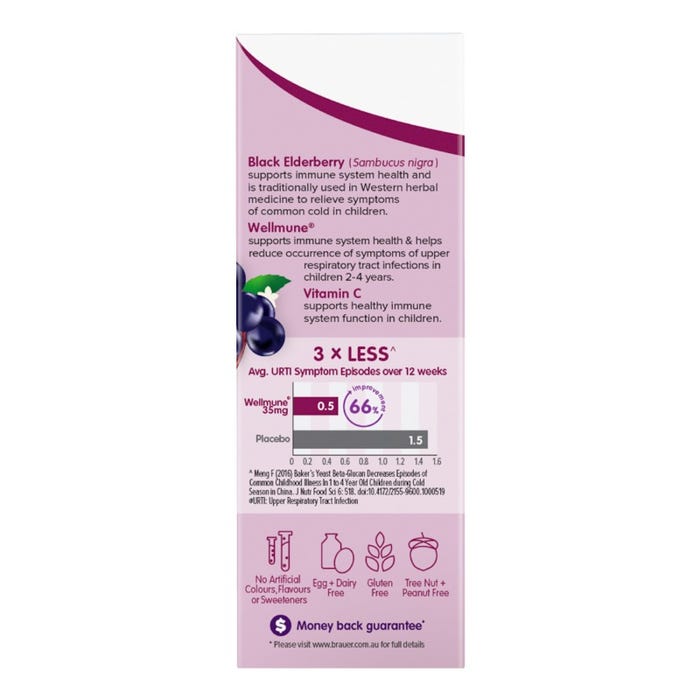 Brauer Sambucus Kids Black Elderberry Immune Plus 100ml BRAUER