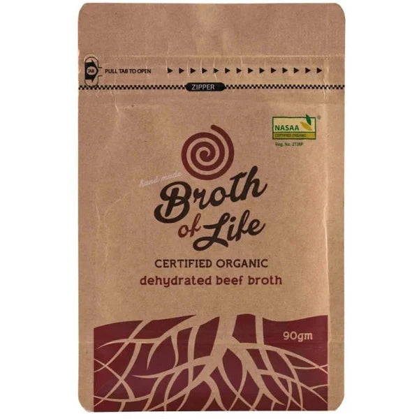 Broth Of Life Organic Dehydrated Beef Broth Refill Satchel 90GM - Cutprice Online