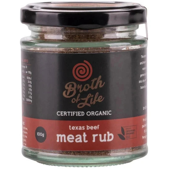Broth Of Life Organic Meat Rub Texas Beef 100G - Cutprice Online