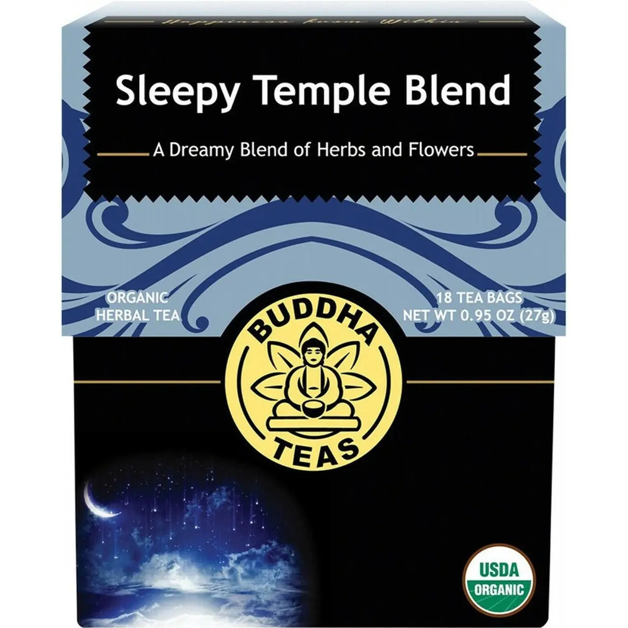 BUDDHA TEAS Organic Herbal Tea Bags Sleepy Temple Blend 18 BUDDHA TEAS