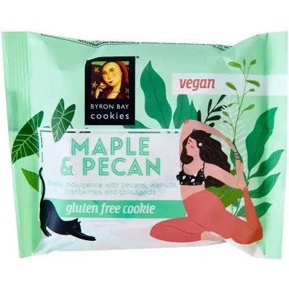 Byron Bay Cookies Gluten Free Cookies Maple & Pecan 60g 12 Pack BYRON BAY