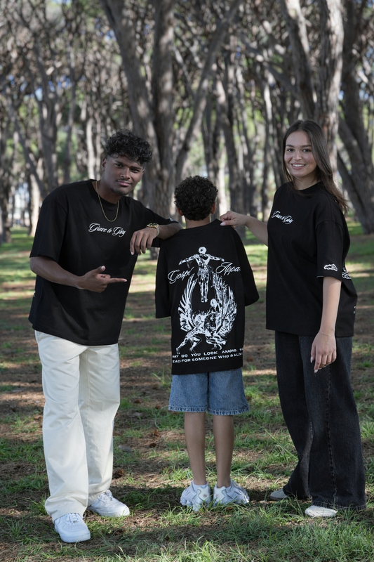 GOSPEL APPAREL - BLACK GRAVE TO GLORY BOXY T-SHIRT