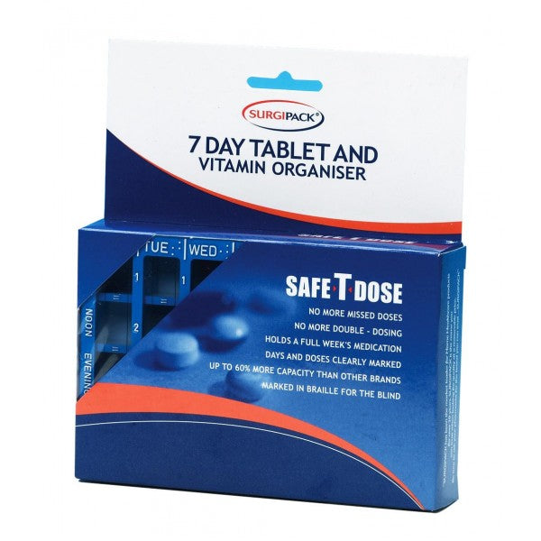 Surgipack 6077 Safe T Dose 7 Day Tablet & Vitamin Organiser - Cutprice Online