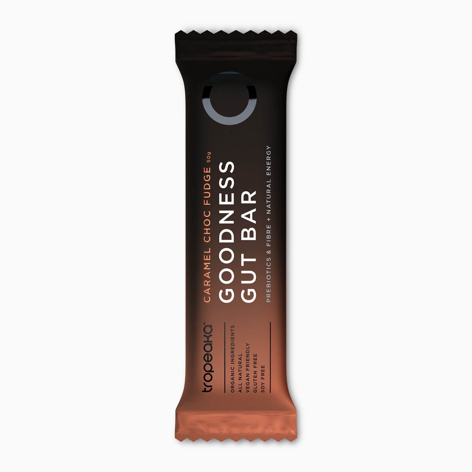 Tropeaka Caramel Choc Fudge Gut Bar 50g (Pack of 12) - Cutprice Online