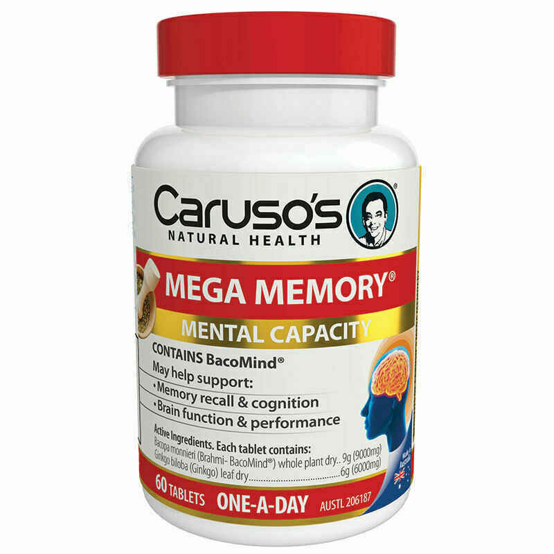 Caruso's Natural Health Mega Memory 60 Tablets - Cutprice Online