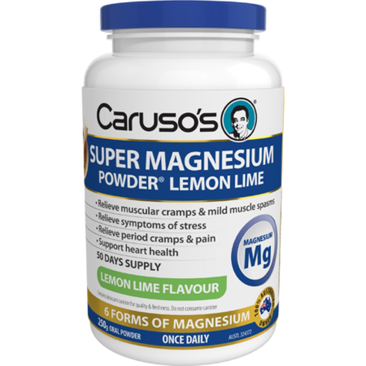 Caruso's Natural Health Super Magnesium Powder Lemon/lime 250g - Cutprice Online