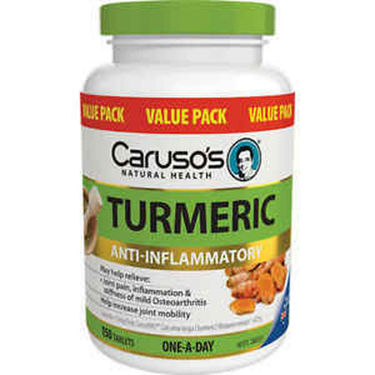 Caruso's Natural Health One a Day Turmeric 150 Tablets - Cutprice Online