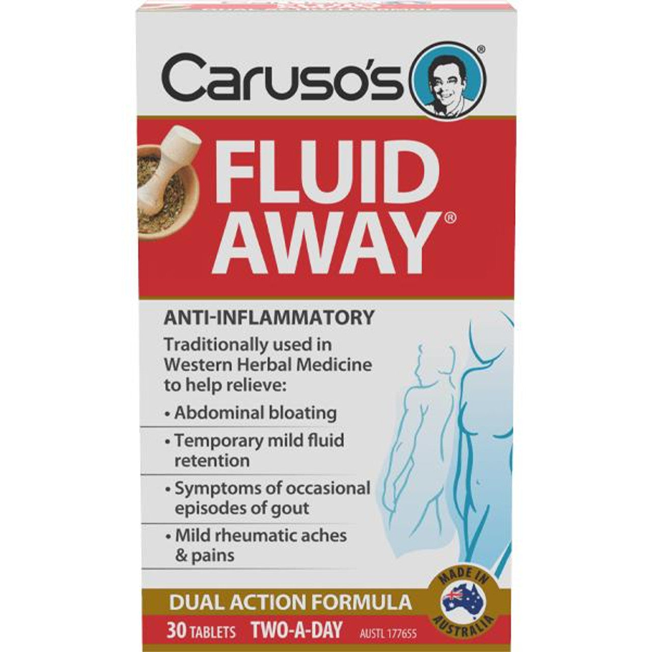 Caruso's Natural Health Fluid Away 30 Tablets - Cutprice Online