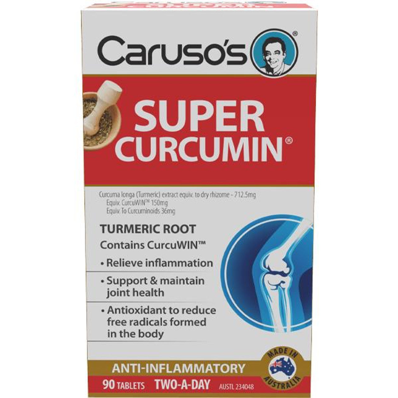 Caruso's Super Curcumin 90 Tablets - Cutprice Online