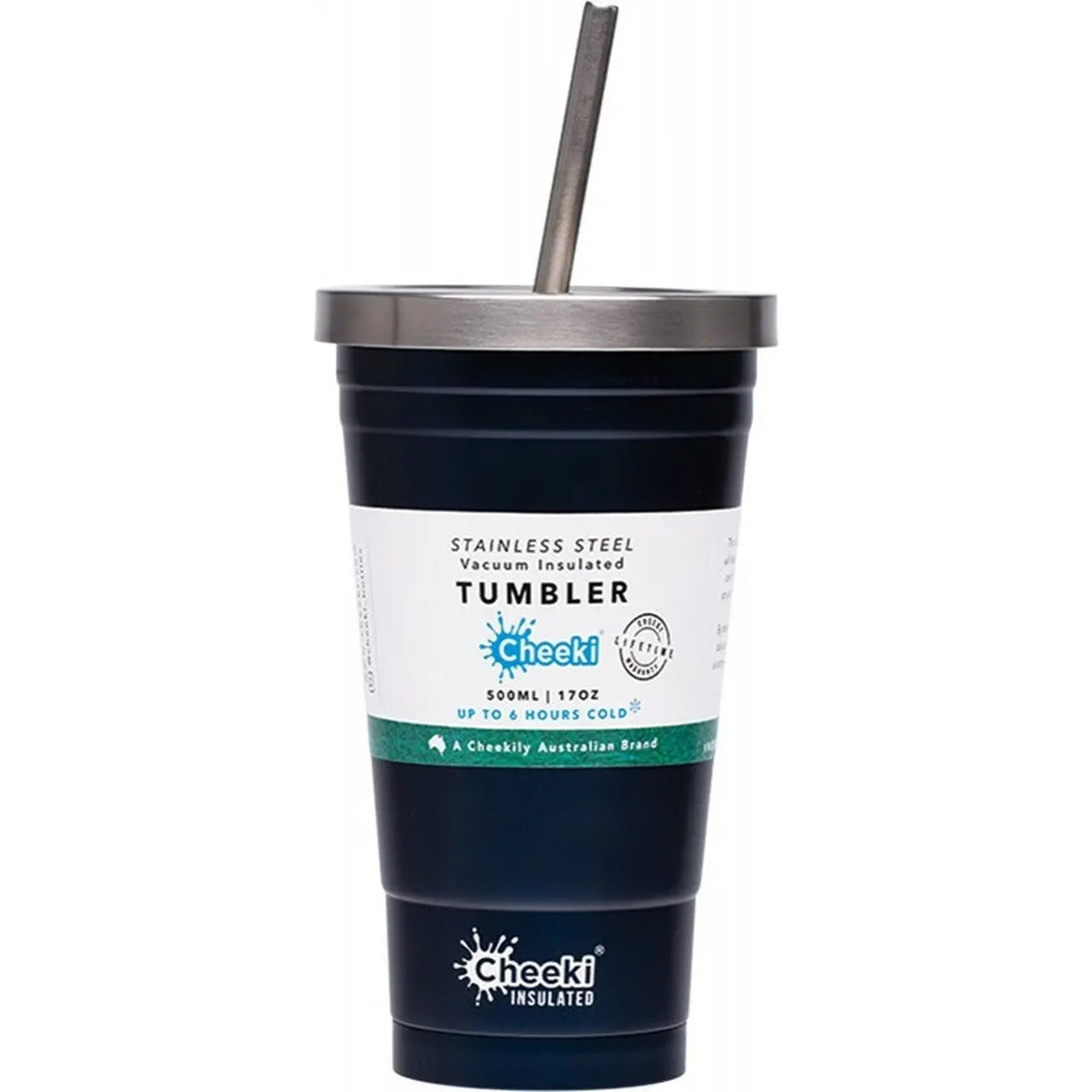 Cheeki Insulated Tumbler Ocean - With S/steel Straw 500ml CHEEKI