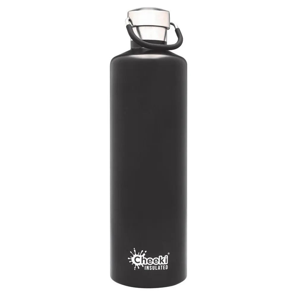 Cheeki Stainless Steel Bottle Insulated - Matte Black 1 Litre CHEEKI