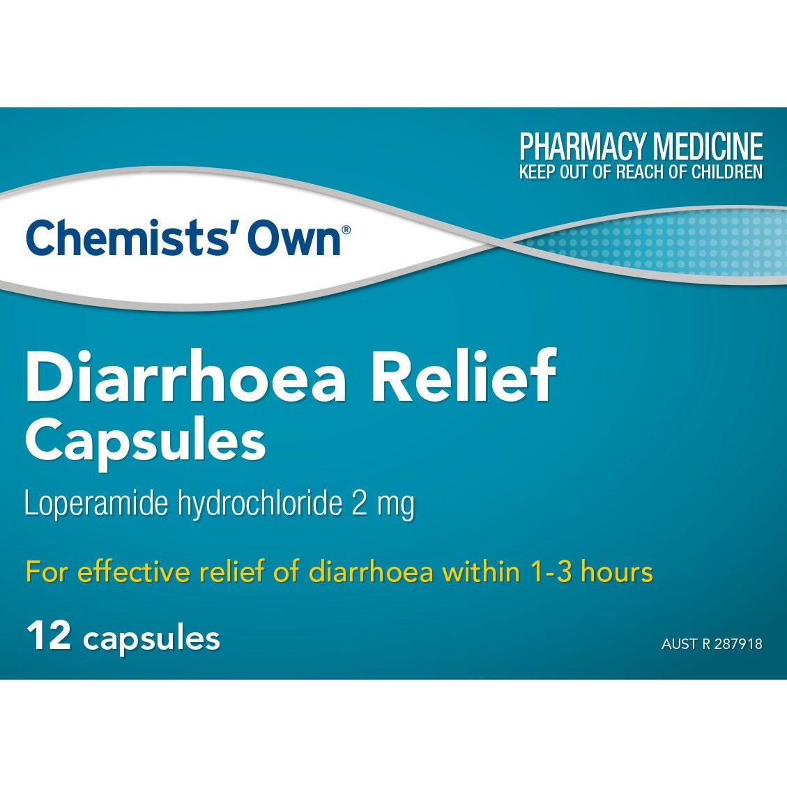 Chemists' Own Diarrhoea Relief 12 Caps (Generic of Imodium) - Cutprice Online