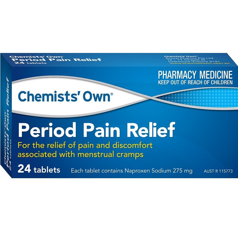 Chemists' Own Period Pain Relief 24 Tablets (Generic of Naprogesic) - Cutprice Online