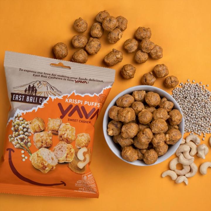 YAVA Krispi Puffs Sweet Cashews 45g YAVA