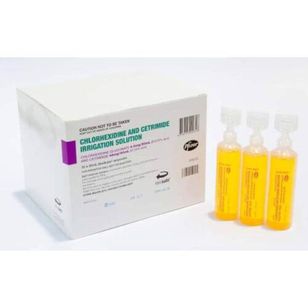 Chlorhexidine 0.015% Cetrimide 0.15% 30ml Ampoules Yellow 30s