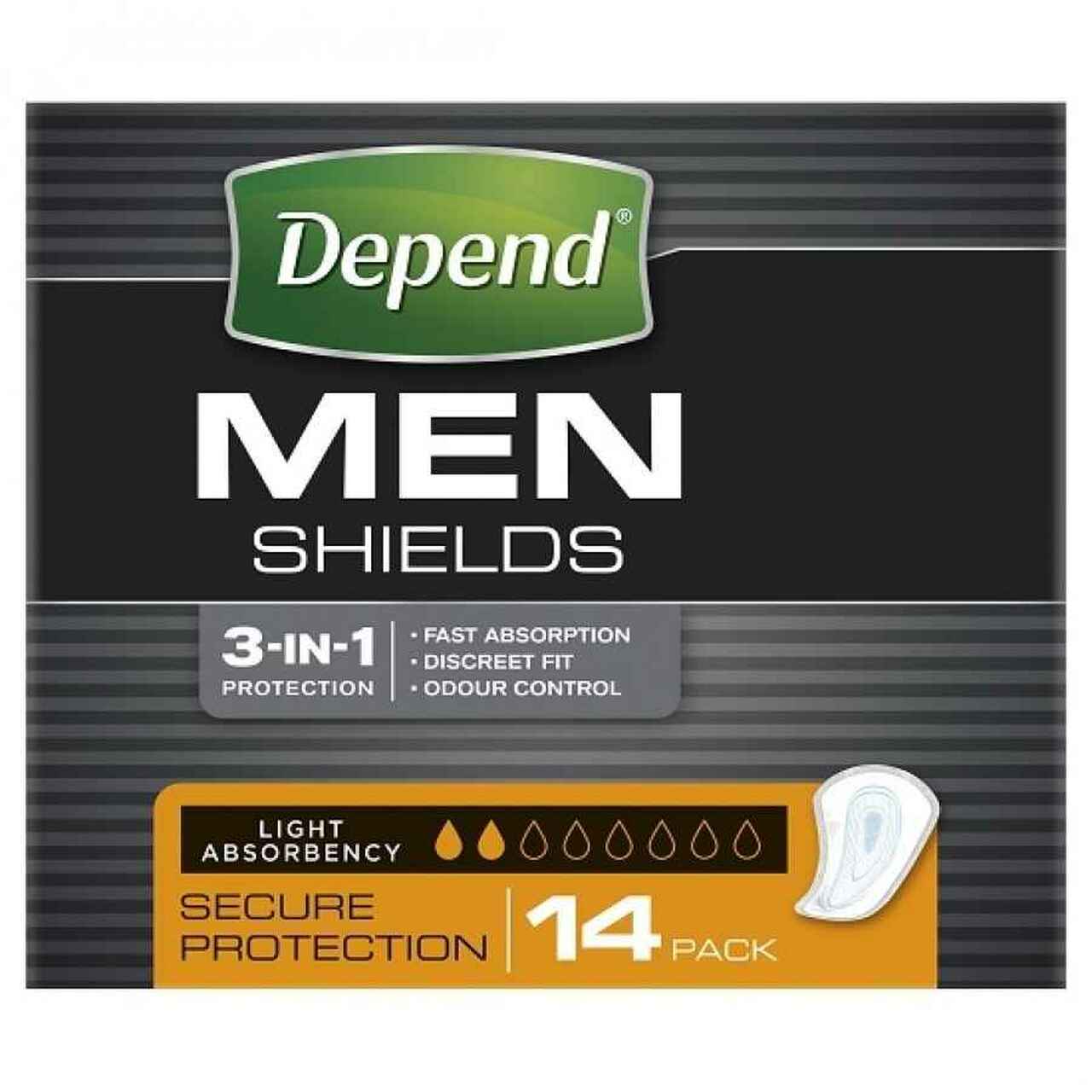 DEPEND MEN SHIELDS 14PK - Cutprice Online