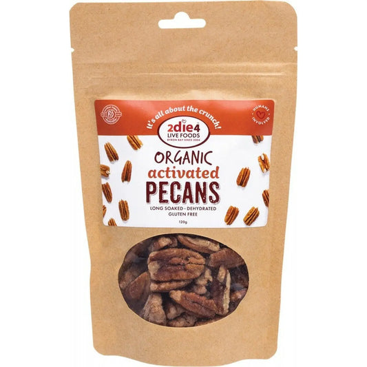 2die4 Live Foods Organic Activated Pecans Activated With Fresh Whey 120g 2DIE4 LIVE FOODS
