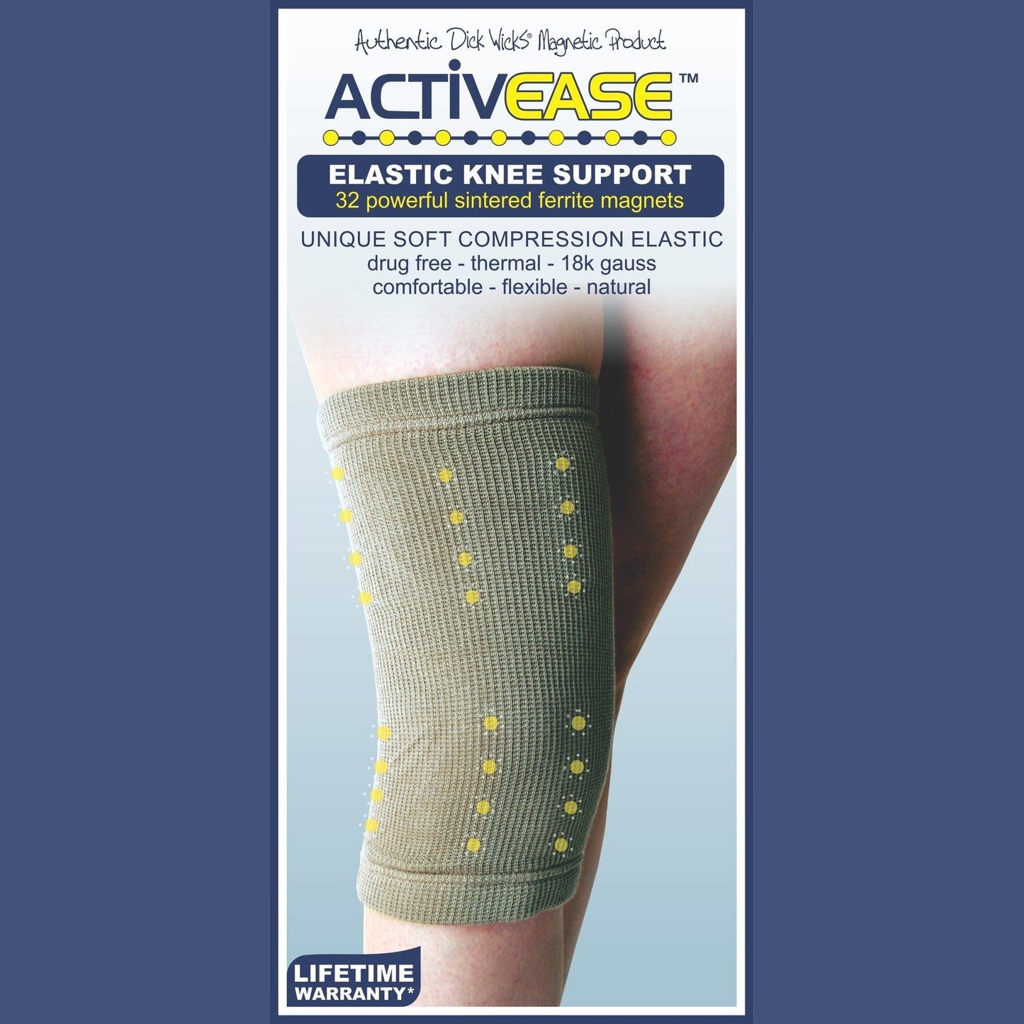 DICK WICKS LOW COMPRESSION MAGNETIC KNEE SUPPORT  DW04KSLT - Cutprice Online