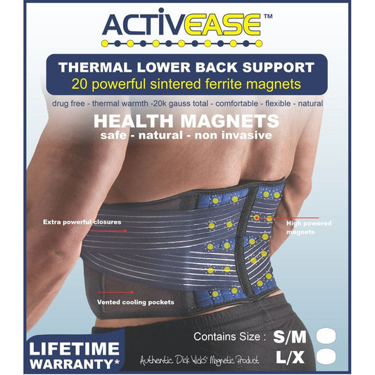 Activease Thermal Back Support With Magnets by Dick Wicks - Cutprice Online