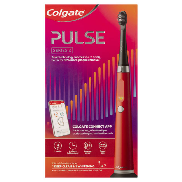 Colgate Electric Toothbrush Series 2 Pulse Deep Clean & Whitening Red - Cutprice Online