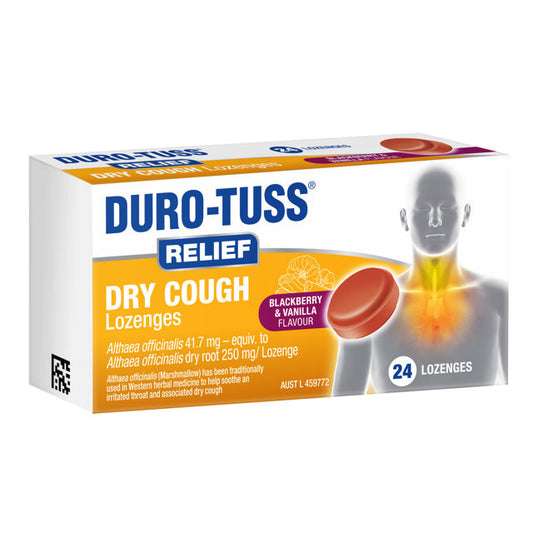 Duro-tuss Relief Dry Cough 24 Lozenges - Cutprice Online