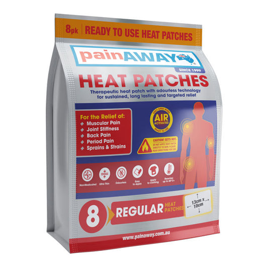 Pain Away Heat Patches Reg 8pk